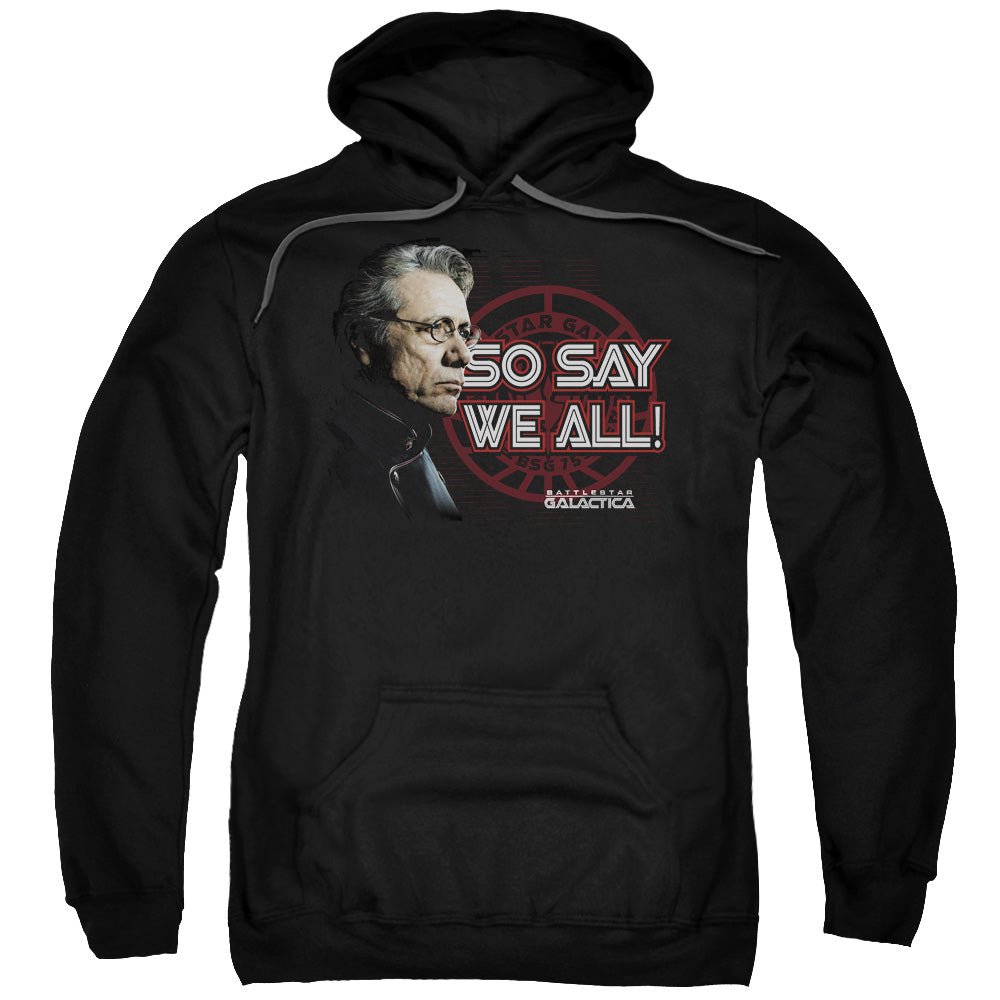 Battlestar Galactica So Say We All Mens Hoodie Black