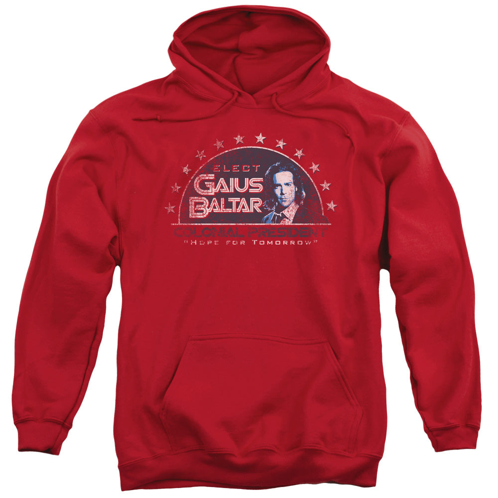 Battlestar Galactica Elect Gaius Mens Hoodie Red