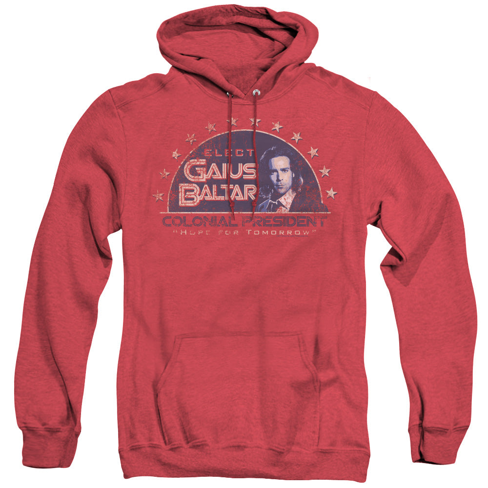 Battlestar Galactica Elect Gaius Heather Mens Hoodie Red