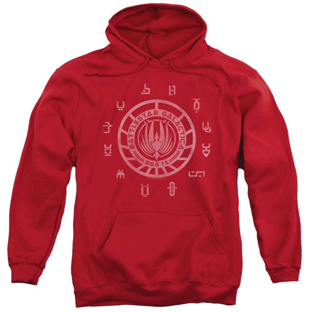 Battlestar Galactica Colonies Mens Hoodie Red