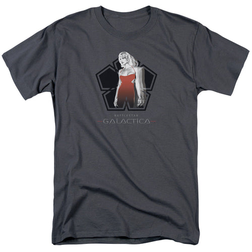 Battle Star Galactica Cylon Tech Mens T Shirt Charcoal