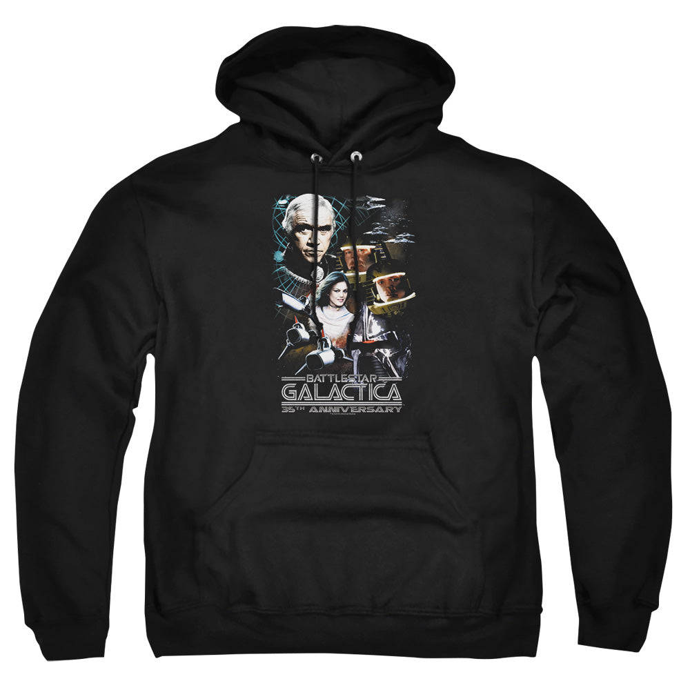 Bsg 35Th Anniversary Collage Mens Hoodie Black