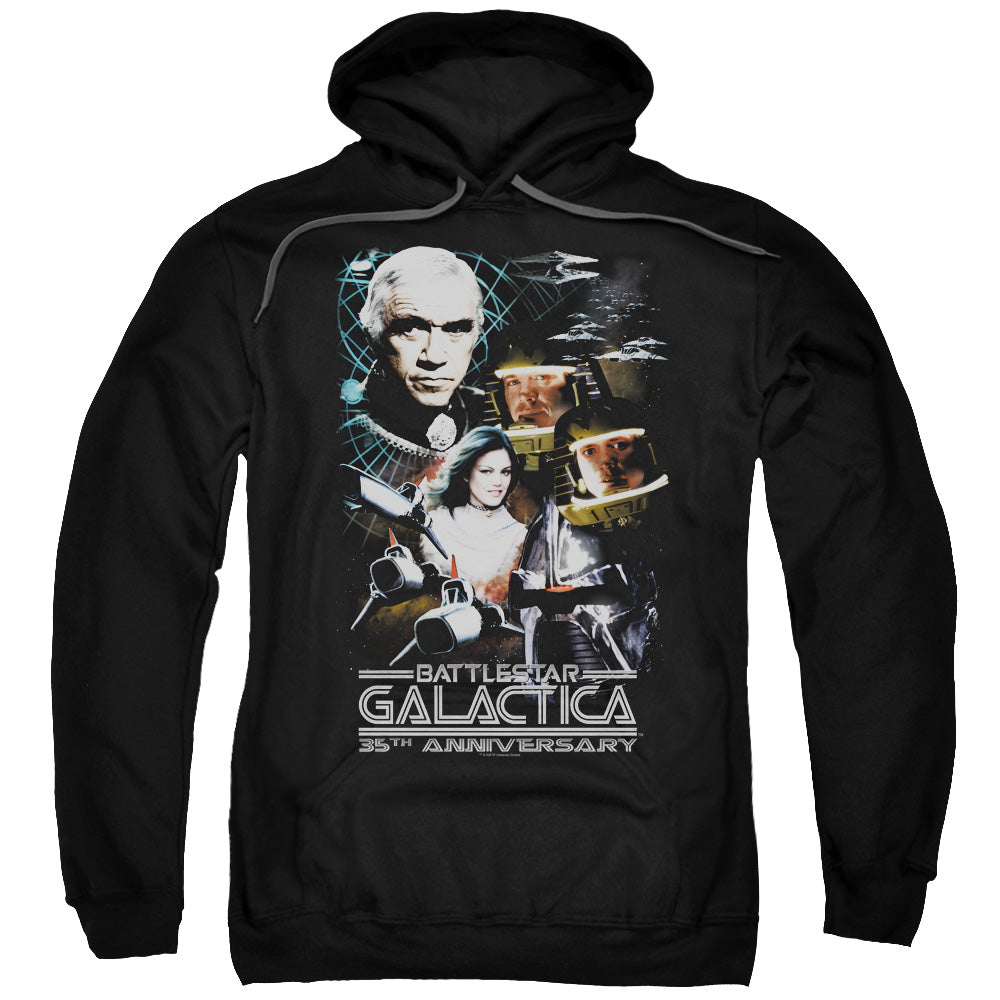 Battlestar Galactica 35th Anniversary Collage Mens Hoodie Black