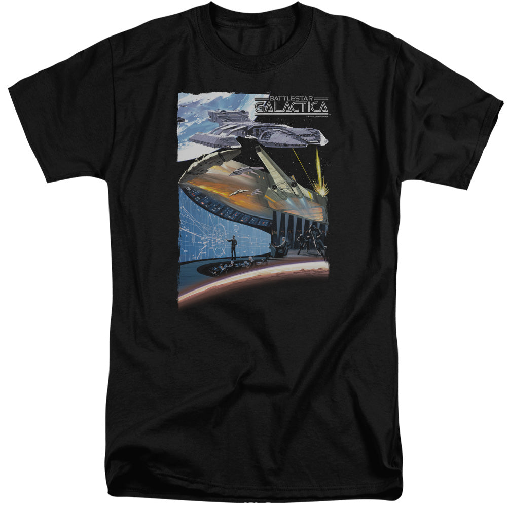 Battlestar Galactica Concept Art Mens Tall T Shirt Black