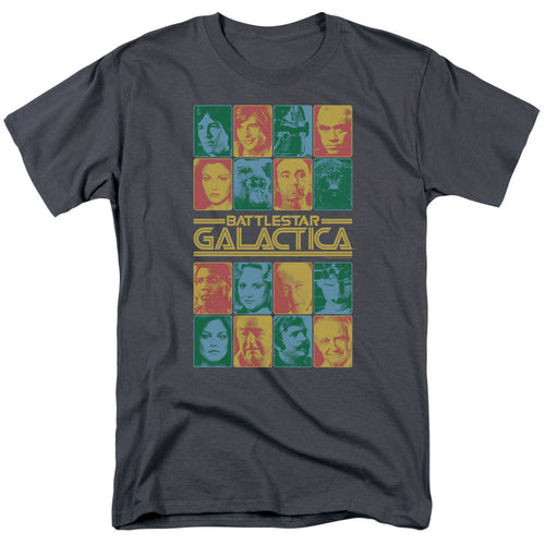 Battle Star Galactica 35Th Anniversary Cast Mens T Shirt Charcoal