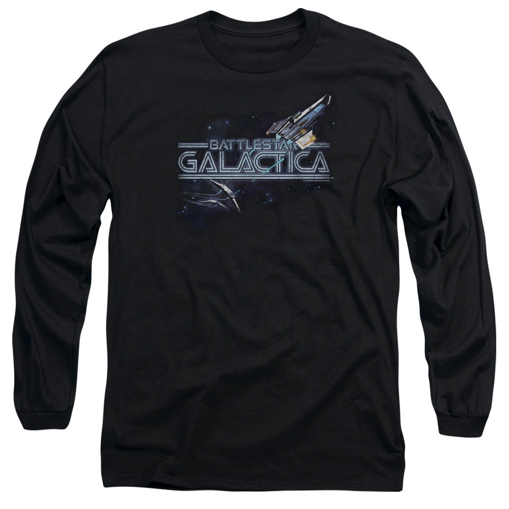 Bsg Cylon Persuit Mens Long Sleeve Shirt Black Officially Licensed