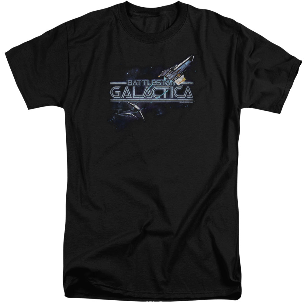 Battlestar Galactica Cylon Persuit Mens Tall T Shirt Black