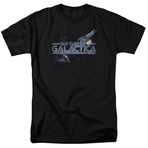Battle Star Galactica Cylon Persuit Mens T Shirt Black