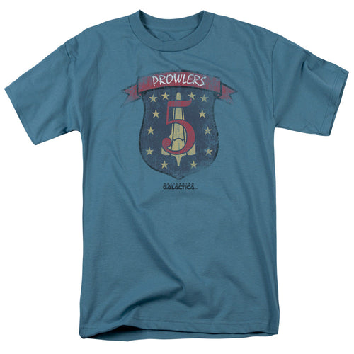 Battle Star Galactica Prowlers Badge Mens T Shirt Slate