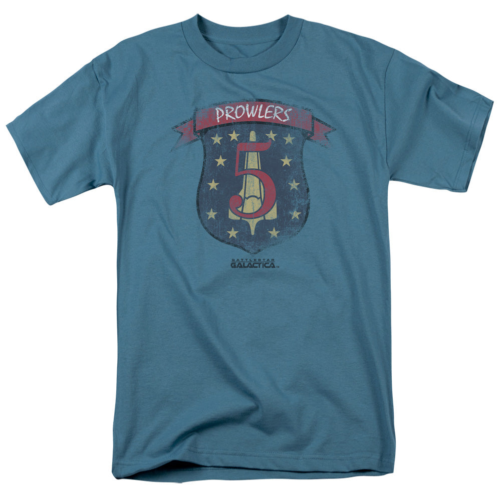 Battle Star Galactica Prowlers Badge Mens T Shirt Slate