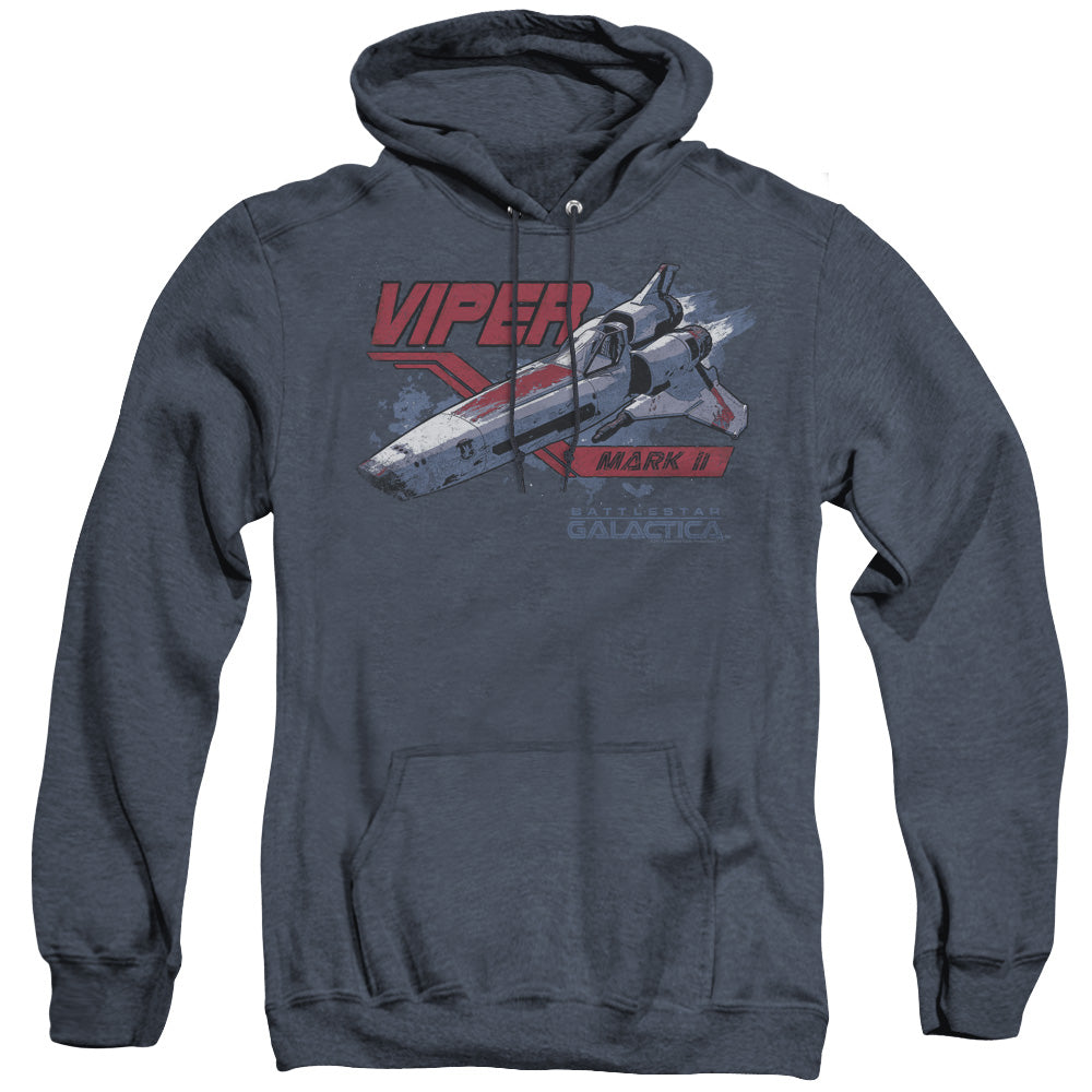 Battlestar Galactica Viper Mark Il Heather Mens Hoodie Navy Blue