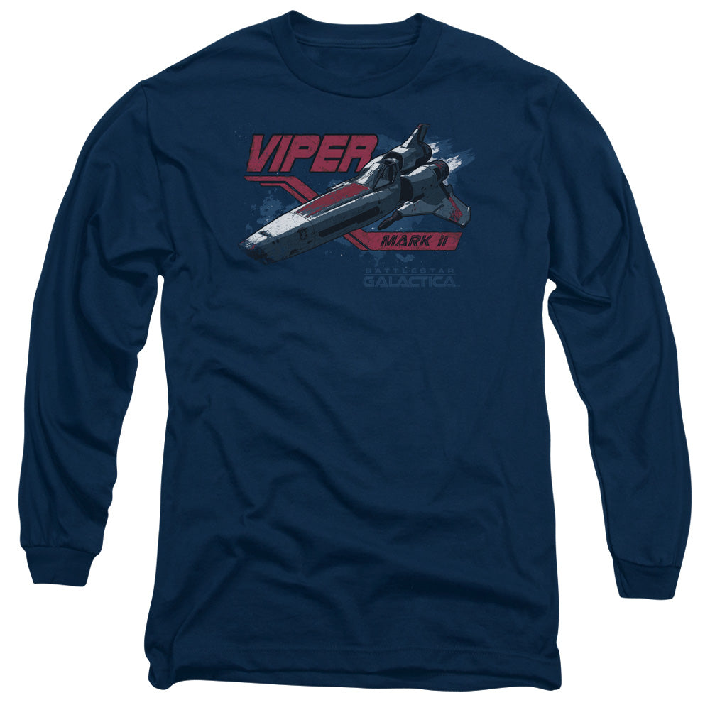 Bsg Viper Mark Ii Mens Long Sleeve Shirt Navy Officially Licensed