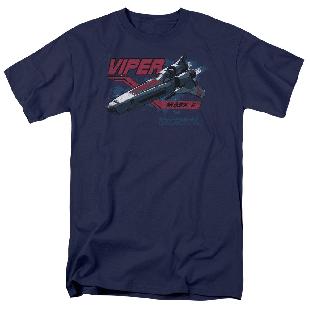 Battle Star Galactica Viper Mark Ii Mens T Shirt Navy