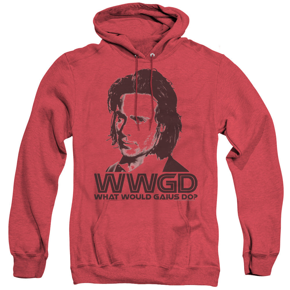 Battlestar Galactica WWGD Heather Mens Hoodie Red