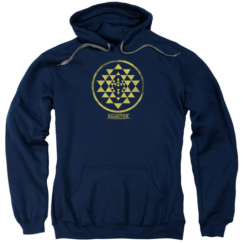 Battlestar Galactica Gold Squadron Patch Mens Hoodie Navy Blue