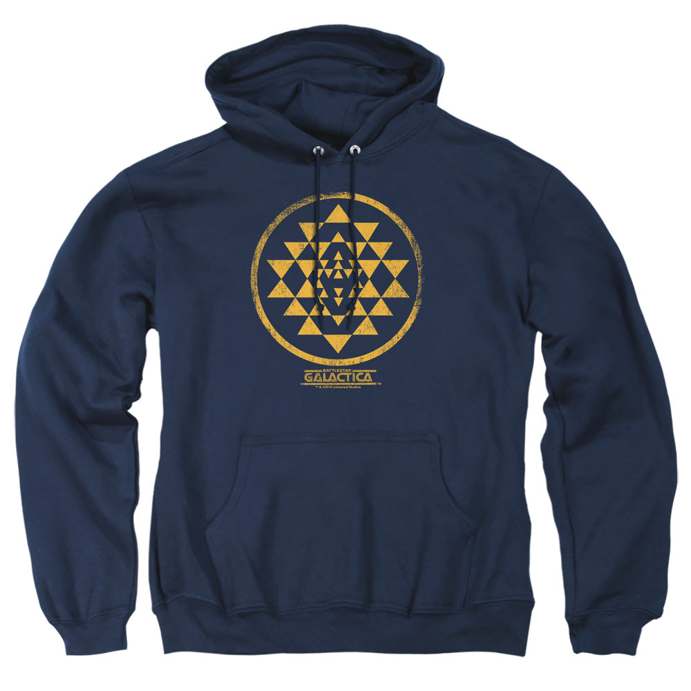 Bsg Gold Squadron Patch Mens Hoodie Navy