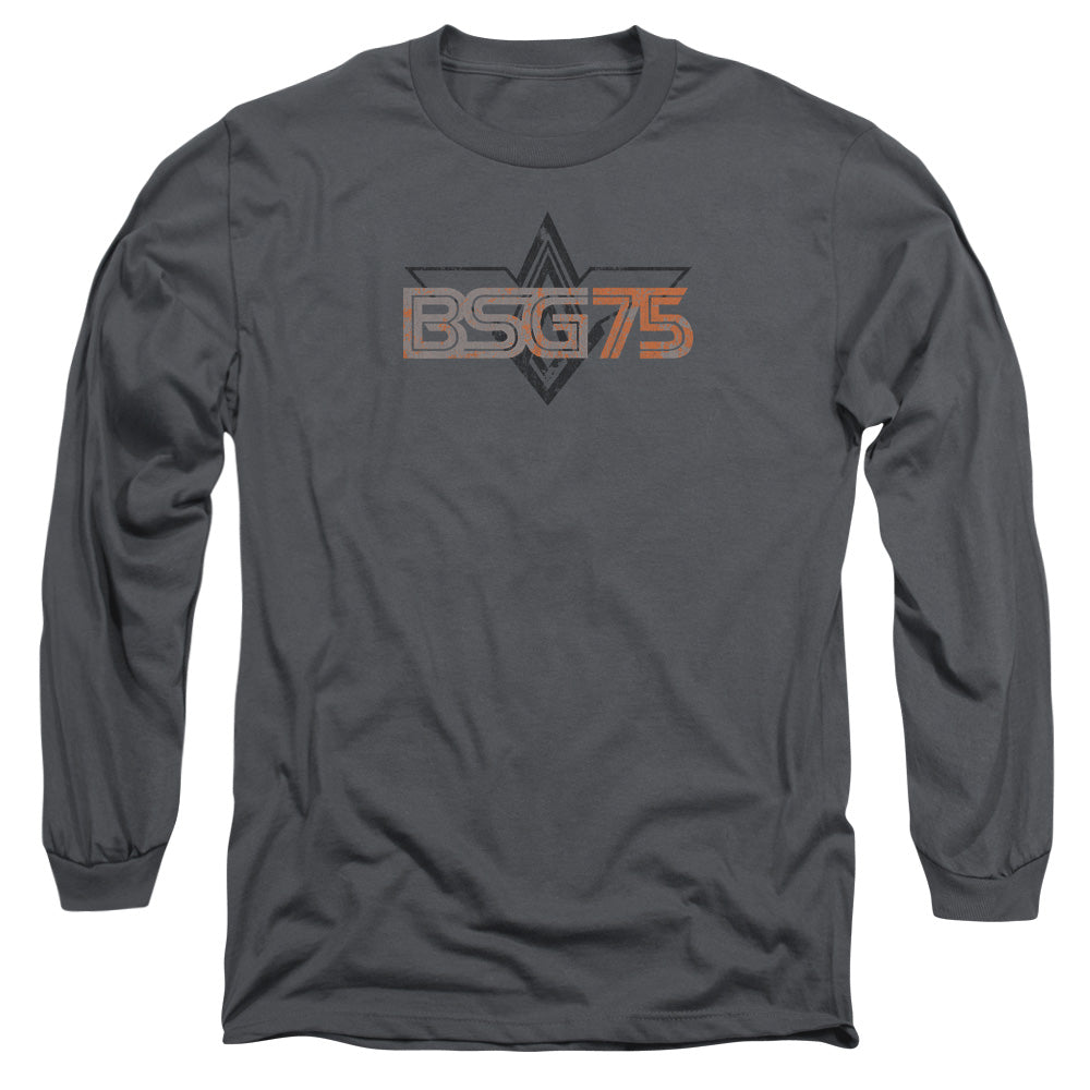 Battlestar Galactica 75 Mens Long Sleeve Shirt Charcoal