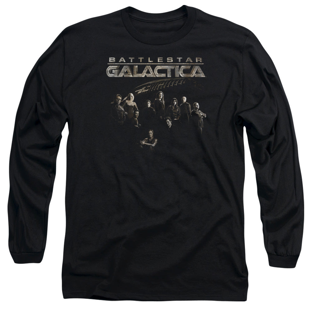 Battlestar Galactica Battle Cast Mens Long Sleeve Shirt Black