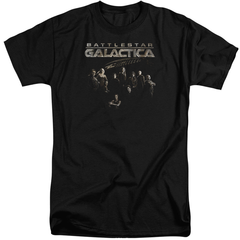 Batlestar GalACtica Batle Cast Mens Tall T Shirt Black