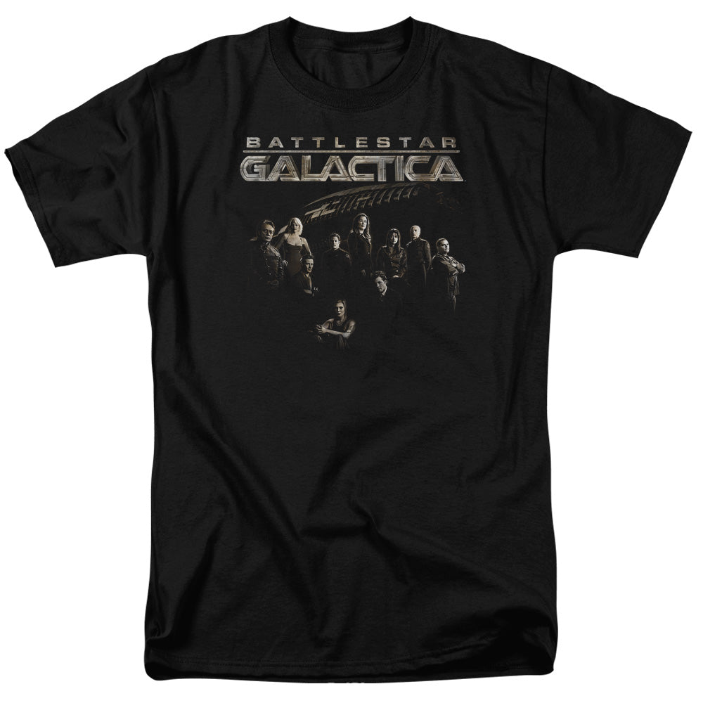 Battlestar Galactica Battle Cast Mens T Shirt Black