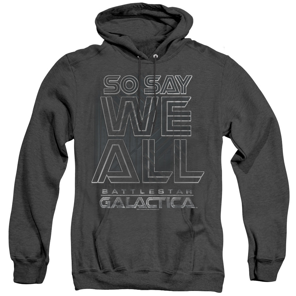 Battlestar Galactica Together Now Heather Mens Hoodie Black