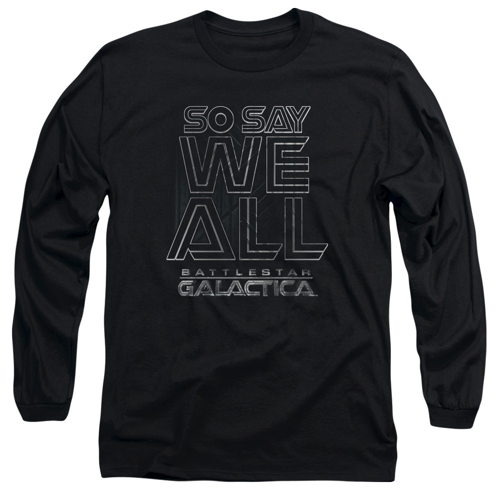 Bsg Together Now Mens Long Sleeve Shirt Black Officially Licensed