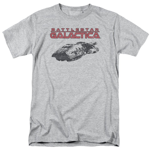 Battle Star Galactica Ship Logo Mens T Shirt Athletic Heather