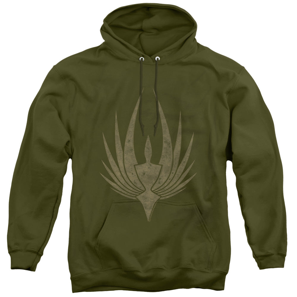 Battlestar Galactica Phoenix Mens Hoodie Military Green