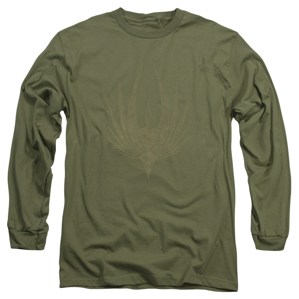 Battlestar Galactica Phoenix Mens Long Sleeve Shirt Military Green