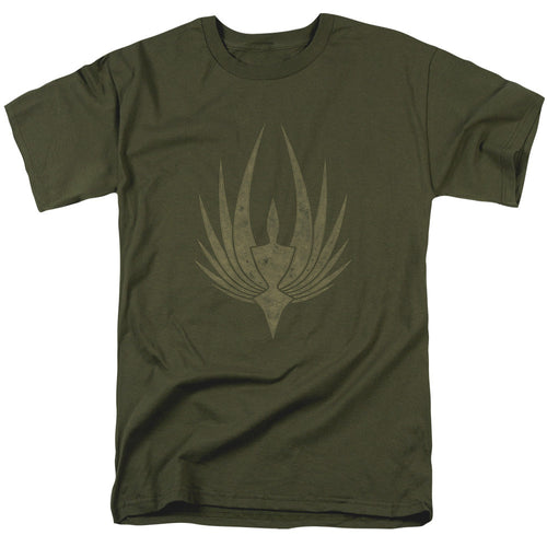 Battle Star Galactica Phoenix Mens T Shirt Military Green