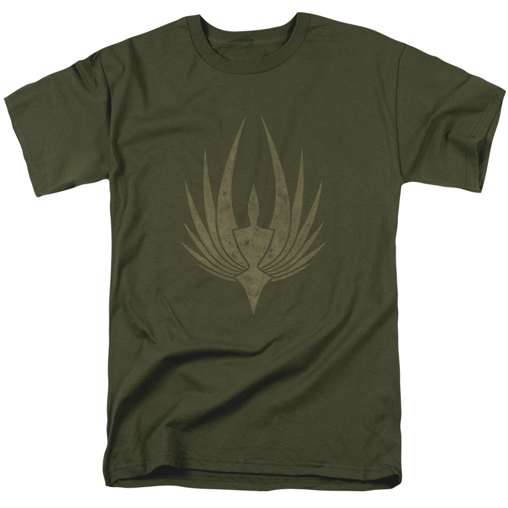 Battle Star Galactica Phoenix Mens T Shirt Military Green