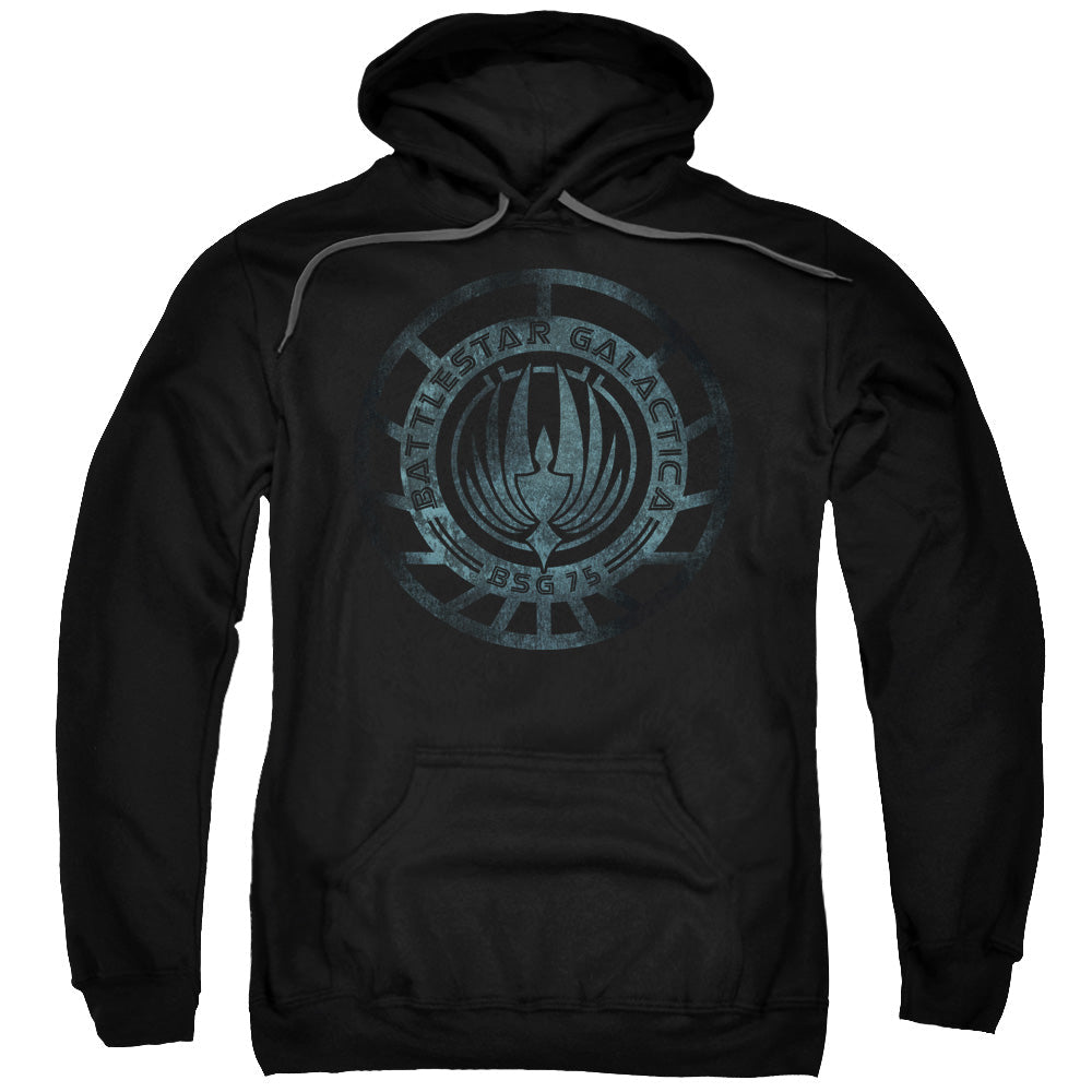 Batlestar GalACtica (New) Faded Emblem Mens Hoodie Black
