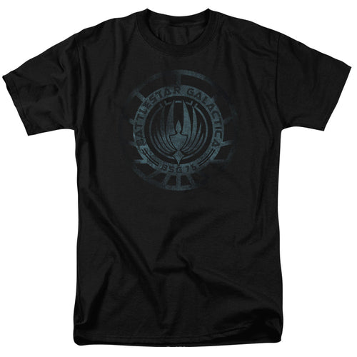 Battlestar Galactica (New) Faded Emblem Mens T Shirt Black