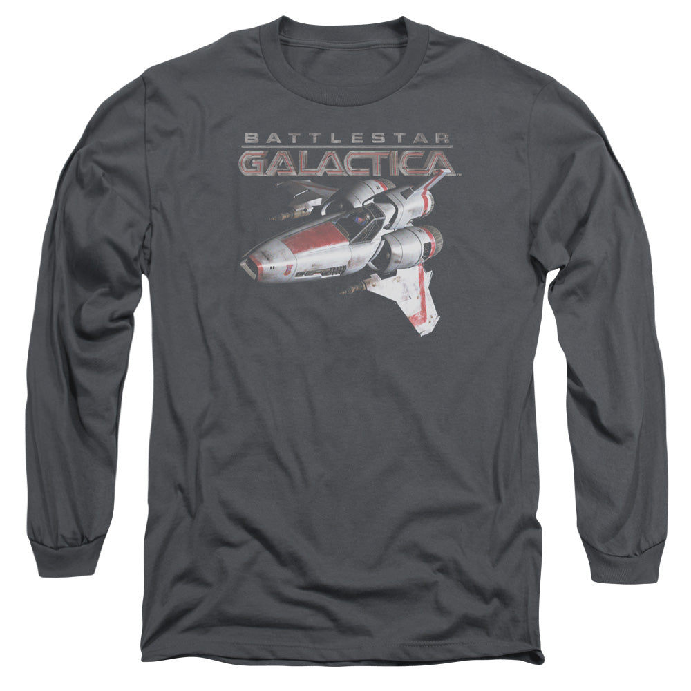 Battlestar Galactica Mark Ii Viper Mens Long Sleeve Shirt Charcoal