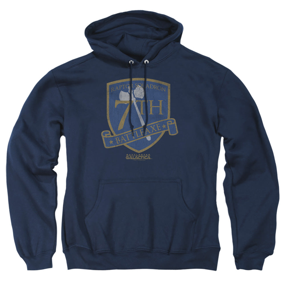 Bsg Battleaxe Badge Mens Hoodie Navy