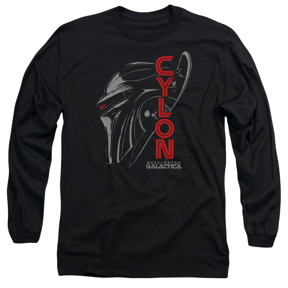 Battlestar Galactica Cylon FACe Mens Long Sleeve Shirt Black