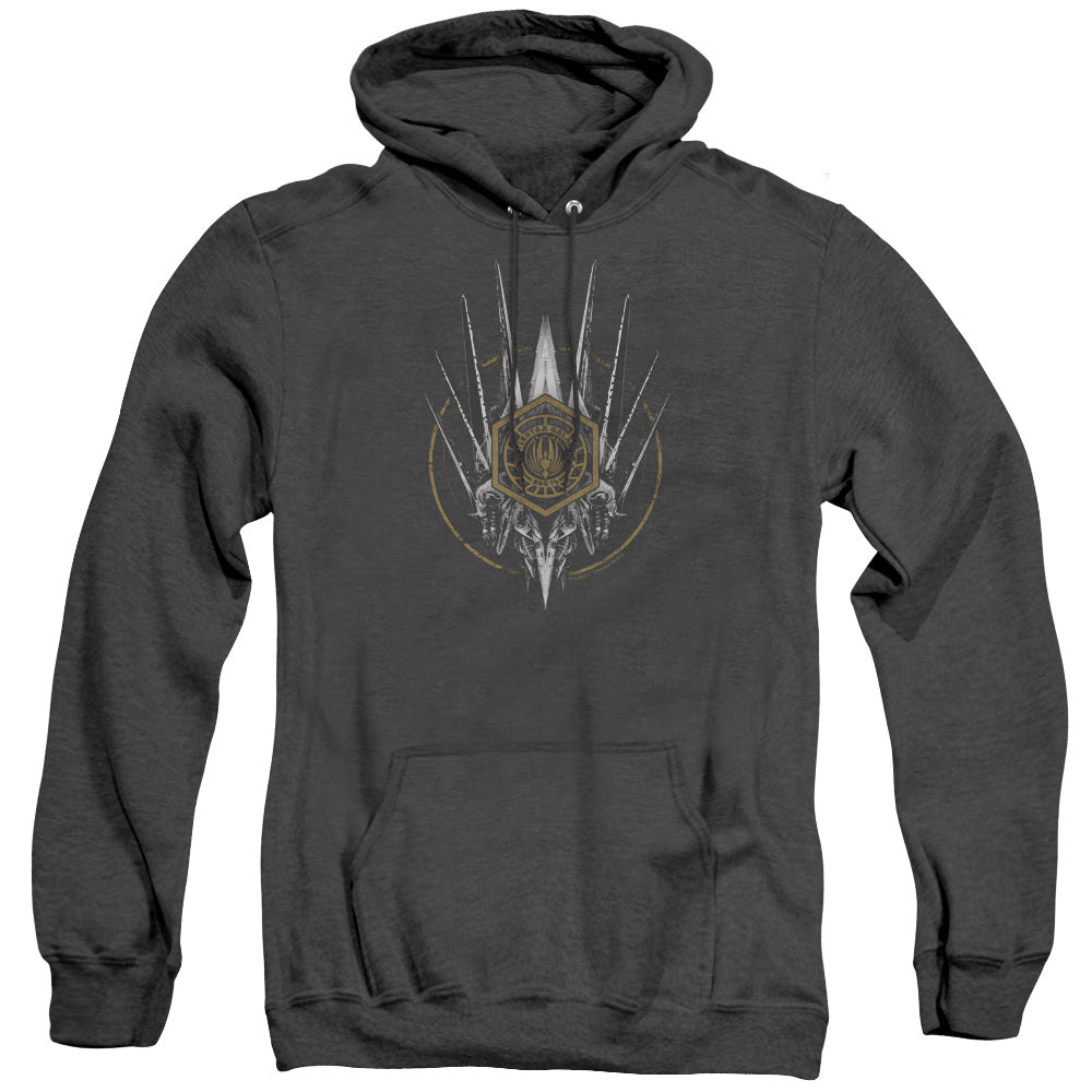 Battlestar Galactica Crest Of Ships Heather Mens Hoodie Black