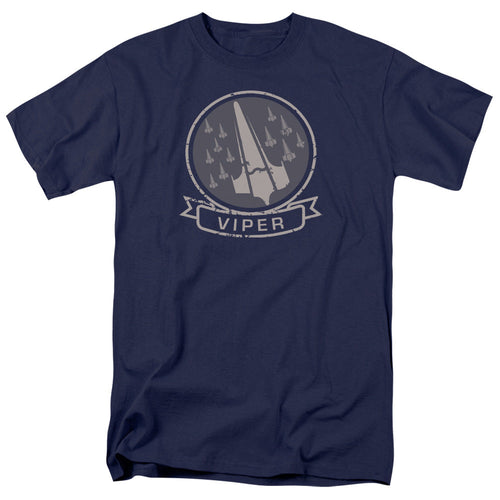 Battle Star Galactica Viper Squad Mens T Shirt Navy