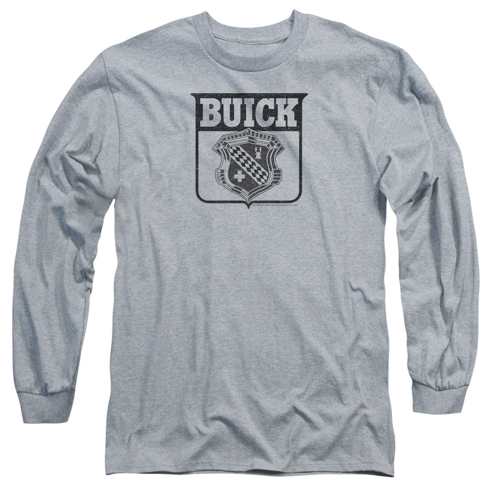 Buick 1946 Emblem Mens Long Sleeve Shirt Athletic Heather Officially Licensed