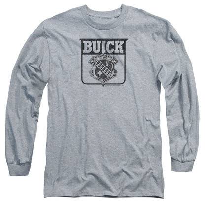 Buick 1946 Emblem Mens Long Sleeve Shirt Athletic Heather Officially Licensed
