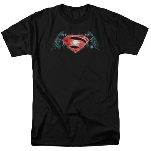 Batman V Superman Industrial Logo Mens T Shirt Black