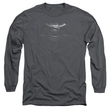 Load image into Gallery viewer, Batman V Superman Bw Logo Mens Long Sleeve Shirt Charcoal
