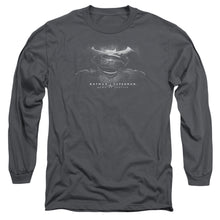 Load image into Gallery viewer, Batman V Superman Bw Logo Mens Long Sleeve Shirt Charcoal
