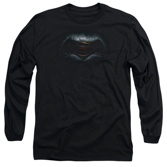 Batman V Superman Logo Mens Long Sleeve Shirt Black