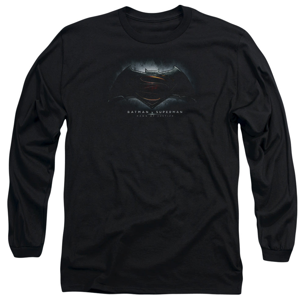 Batman Vs Superman Logo Mens Long Sleeve Shirt Black