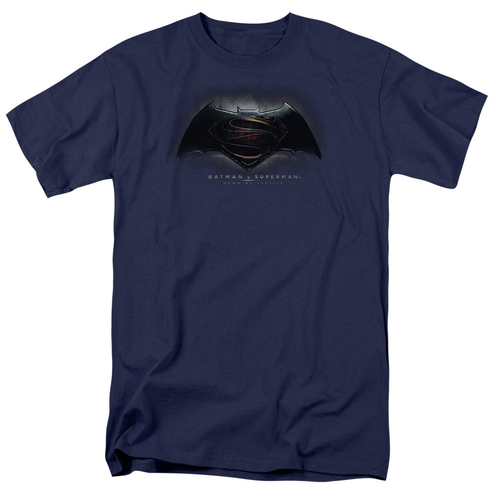 Batman V Superman Logo Mens T Shirt Navy