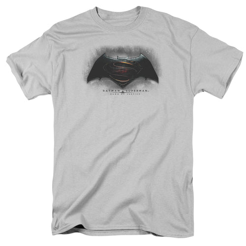 Batman V Superman Logo Mens T Shirt Silver