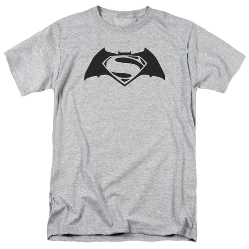 Batman V Superman Simple Logo Mens T Shirt Athletic Heather