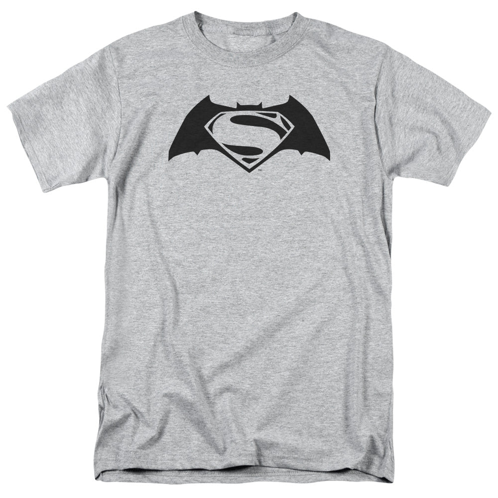 Batman V Superman Simple Logo Mens T Shirt Athletic Heather
