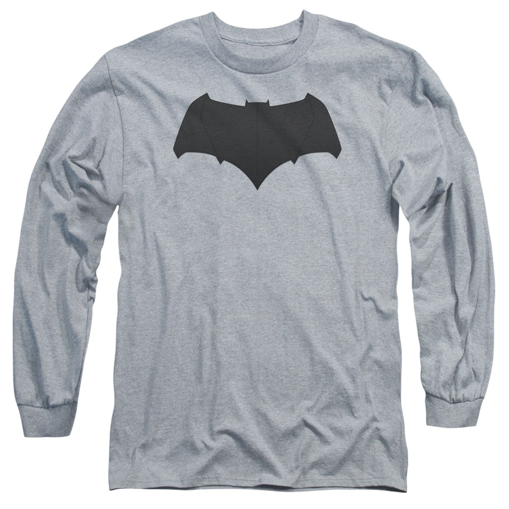 Batman V Superman Batman Logo Mens Long Sleeve Shirt Athletic Heather